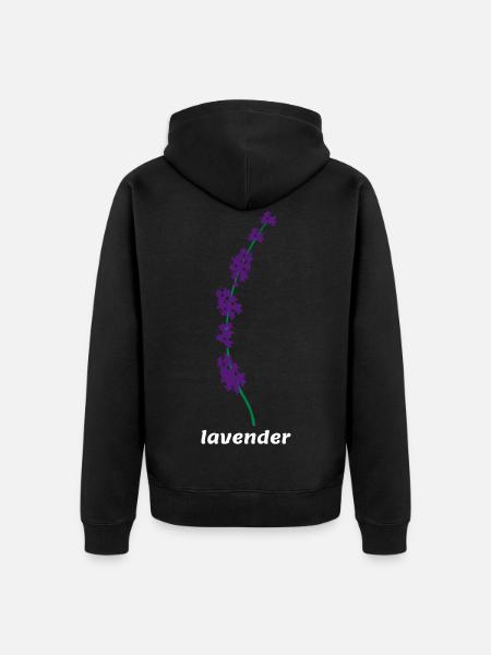 lavender - Unisex Premium Bio Zip Hoodie - Schwarz
