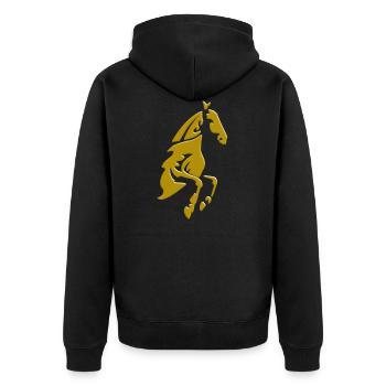 Cheval comme cadeau pour les amoureux du cheval - Veste à capuche bio Premium Unisexe - noir - Dos - Nico (187cm)