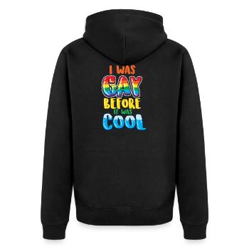 Gay Pride Gay Lesbienne LGBT LGBTQ cadeau - Veste à capuche bio Premium Unisexe - noir - Dos - Nico (187cm)