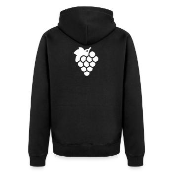 Bunches of grapes - Unisex Premium Organic Zip Hoodie - black - Back - Nico (187cm)