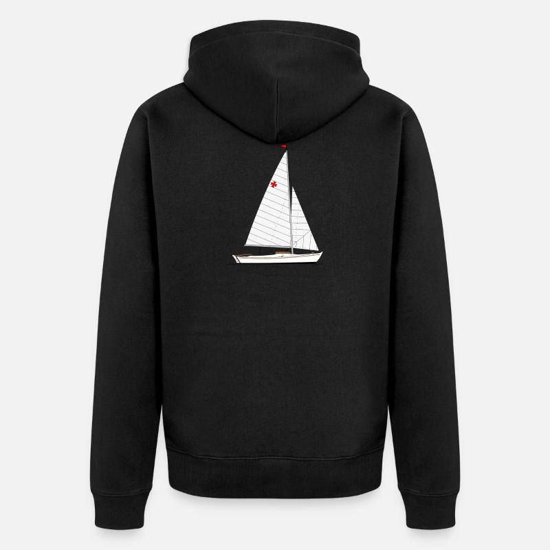 Hansa Jolle Riss - Veste à capuche bio Premium Unisexe - noir