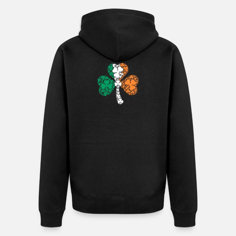 Shamrock St. Patrick's Day - Unisex Premium Bio Zip Hoodie - Schwarz