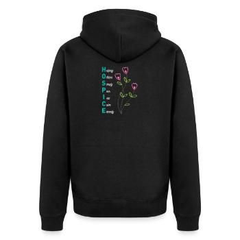 Hospice aidant les autres dans une éternité calme - Veste à capuche bio Premium Unisexe - noir - Dos - Nico (187cm)