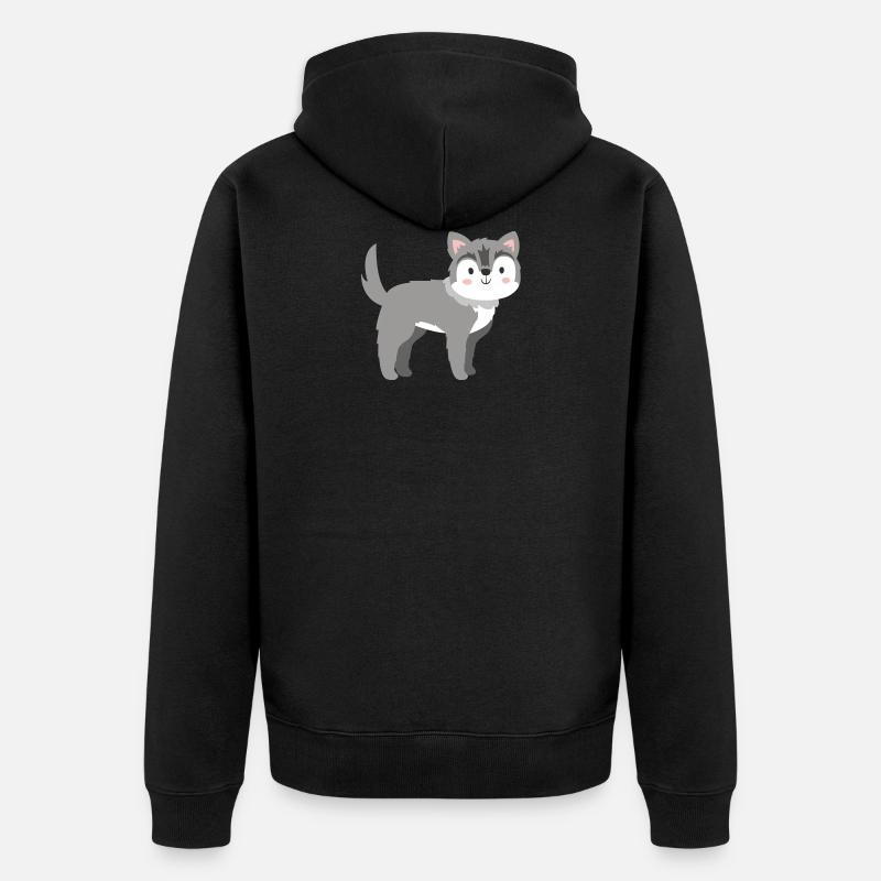 Loup doux - Veste à capuche bio Premium Unisexe - noir