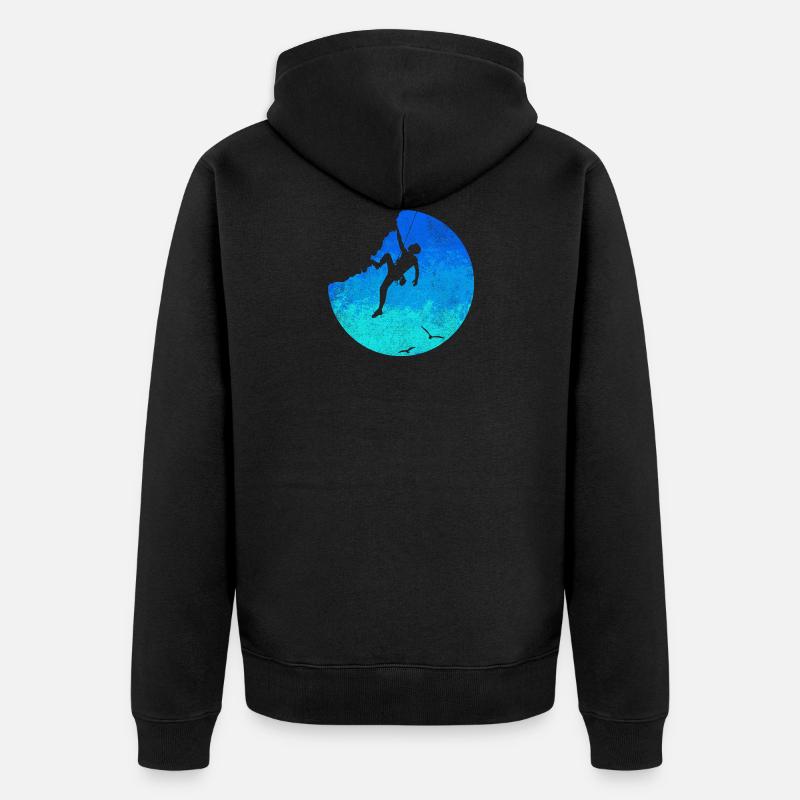Climbing - Unisex Premium Bio Zip Hoodie - Schwarz