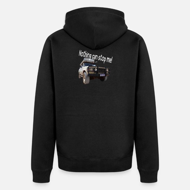 Offroad, véhicule tout terrain, 4x4 - Veste à capuche bio Premium Unisexe - noir