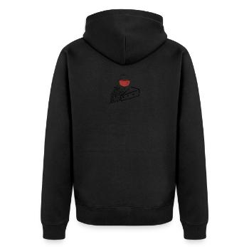Cheese grape wine - Unisex Premium Organic Zip Hoodie - black - Back - Nico (187cm)