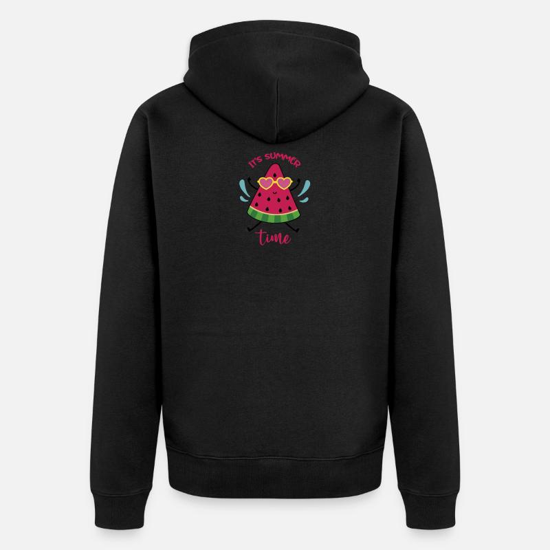 It's summer time - Unisex Premium Bio Zip Hoodie - Schwarz