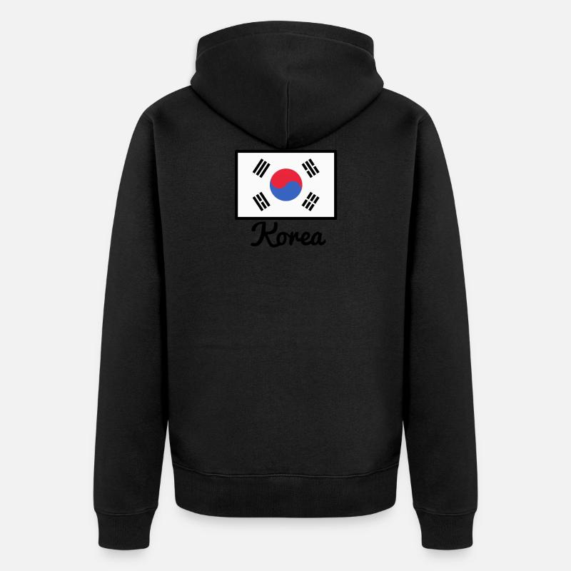 Corée - Veste à capuche bio Premium Unisexe - noir