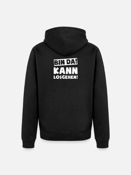 I'm there! Let's go! - Unisex Premium Organic Zip Hoodie - black