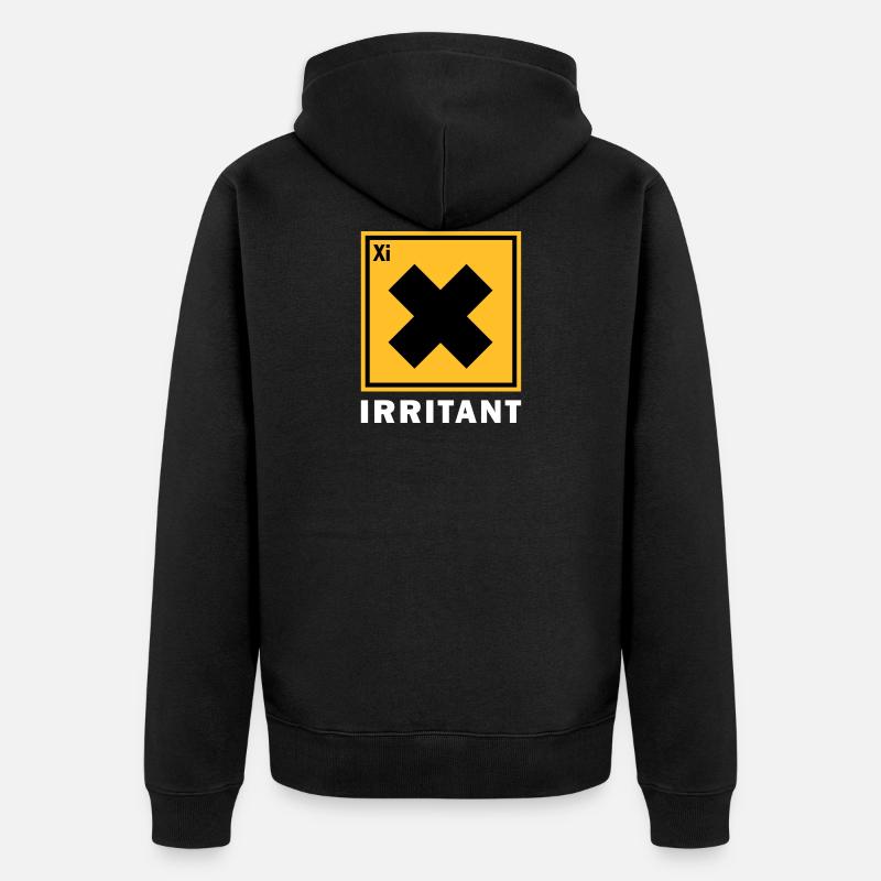 SIGNAL D'AVERTISSEMENT IRRITANT - Veste à capuche bio Premium Unisexe - noir