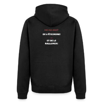Avez vous essayé de l'éteindre et de le rallumer! - Veste à capuche bio Premium Unisexe - noir - Dos - Nico (187cm)
