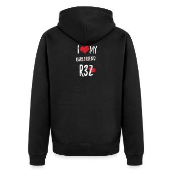 R32 Geschenk Wagen Mechaniker - Unisex Premium Bio Zip Hoodie - Schwarz - Hinten - Nico (187cm)