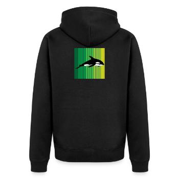 Turque Orca baleine d’épée animal océan cadeau - Veste à capuche bio Premium Unisexe - noir - Dos - Nico (187cm)