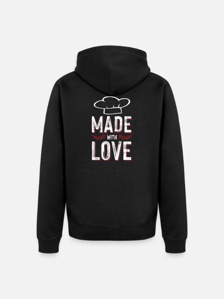 love cooking - Unisex Premium Organic Zip Hoodie - black