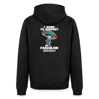 Conception de parapente pour un parapente - Veste à capuche bio Premium Unisexe - noir - Dos - Nico (187cm)