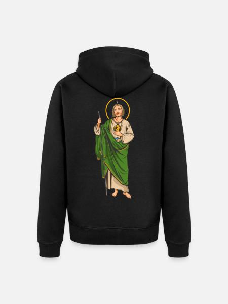 San Judas Tadeo, santo de las causas dif ciles. - Unisex Premium Organic Zip Hoodie - black