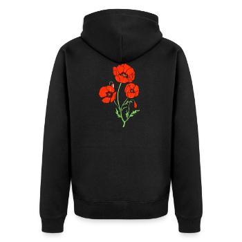 Coquelicot - Veste à capuche bio Premium Unisexe - noir - Dos - Nico (187cm)