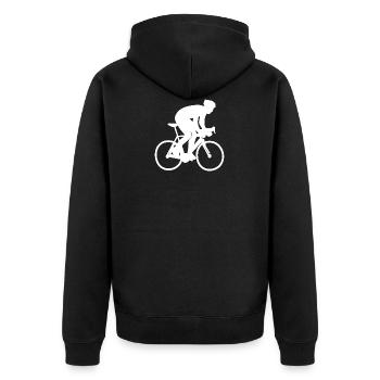 Vélo vélo vélo de course - Veste à capuche bio Premium Unisexe - noir - Dos - Nico (187cm)