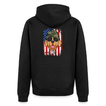 GOLDEN RETRIEVER - Veste à capuche bio Premium Unisexe - noir - Dos - Nico (187cm)