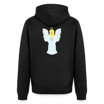 Ange - Veste à capuche bio Premium Unisexe - noir - Dos - Nico (187cm)