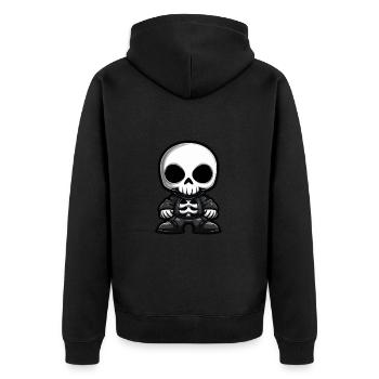 Zombie Halloween Skeleton - Unisex Premium Organic Zip Hoodie - black - Back - Nico (187cm)