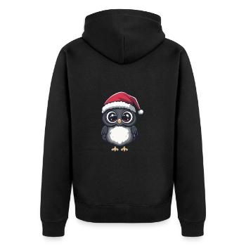 Hibou Noël Noël - Veste à capuche bio Premium Unisexe - noir - Dos - Nico (187cm)