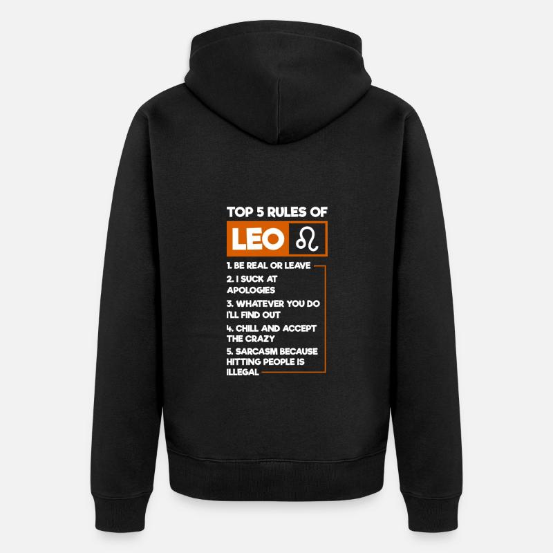 Sternzeichen Juli Aberglaube - Unisex Premium Bio Zip Hoodie - Schwarz