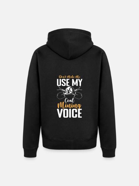 Coal Men Miners Treasures - Unisex Premium Organic Zip Hoodie - black