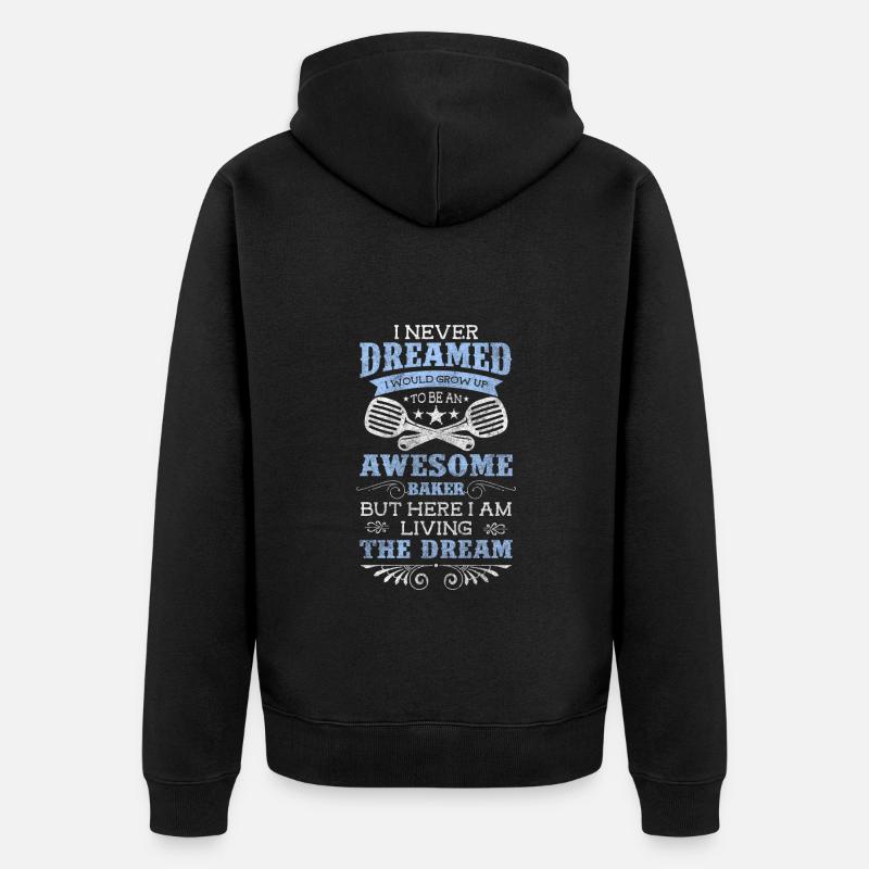 Profession de boulanger délicieux - Veste à capuche bio Premium Unisexe - noir