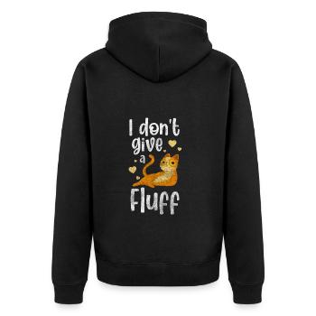 Mir egal Anti Sozial Nein Sarkasmus - Unisex Premium Bio Zip Hoodie - Schwarz - Hinten - Nico (187cm)