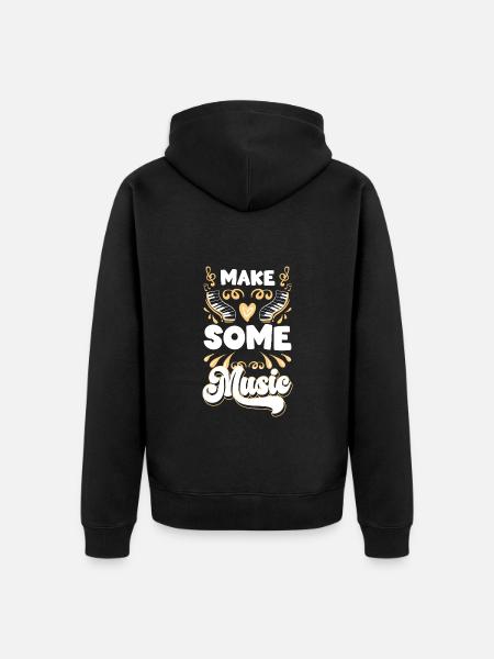 Musician Passion Melody Dancing - Unisex Premium Organic Zip Hoodie - black