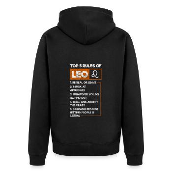 Horoscope Mois de naissance Planète - Veste à capuche bio Premium Unisexe - noir - Dos - Nico (187cm)
