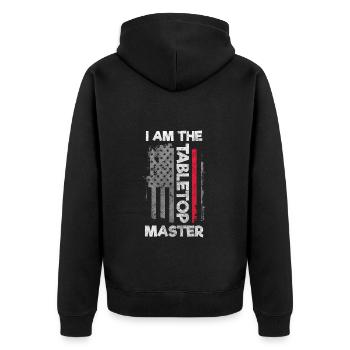 Board Game Hobby Winner Player - Unisex Premium Organic Zip Hoodie - black - Back - Nico (187cm)