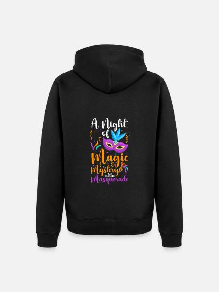 Masquerade Festival Second Face - Unisex Premium Organic Zip Hoodie - black