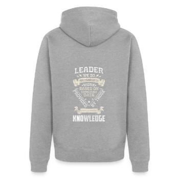 Employee Manager Office Humor - Veste à capuche bio Premium Unisexe - gris chiné - Dos - Nico (187cm)
