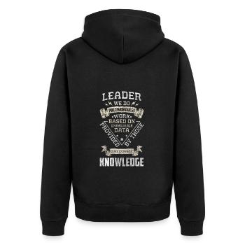 Employee Manager Office Humor - Unisex Premium Organic Zip Hoodie - black - Back - Nico (187cm)