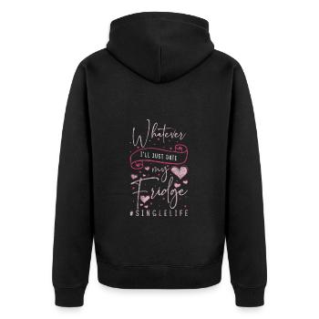 Relationship Dating Love Pick-up - Unisex Premium Organic Zip Hoodie - black - Back - Nico (187cm)