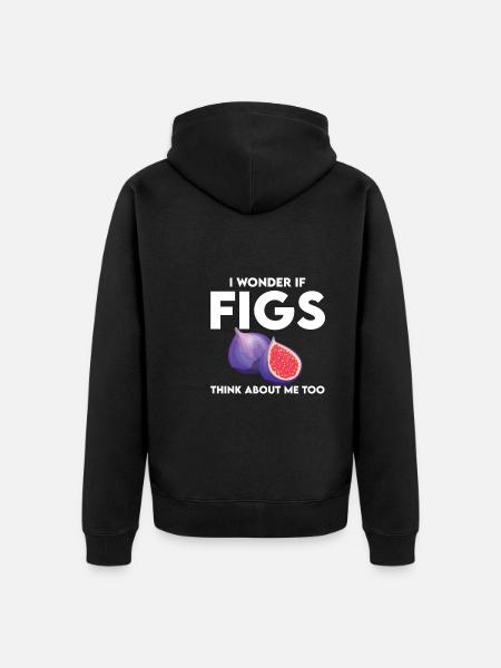 Fig Shirt - Unisex Premium Organic Zip Hoodie - black