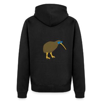 Kiwi Bird avec lunettes de soleil - Veste à capuche bio Premium Unisexe - noir - Dos - Nico (187cm)