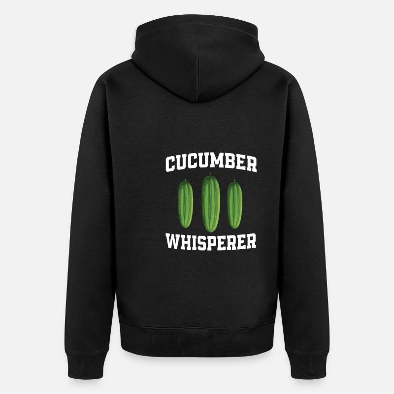 Gurken Flüsterer - Unisex Premium Bio Zip Hoodie - Schwarz