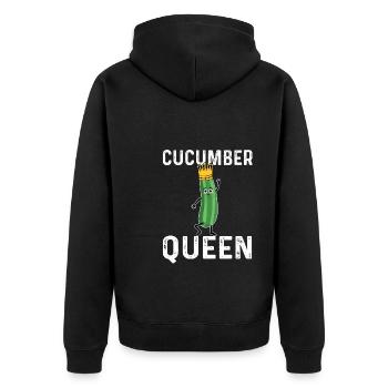 Reine du concombre - Veste à capuche bio Premium Unisexe - noir - Dos - Nico (187cm)