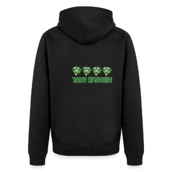 Équipe Épinards - Veste à capuche bio Premium Unisexe - noir - Dos - Nico (187cm)