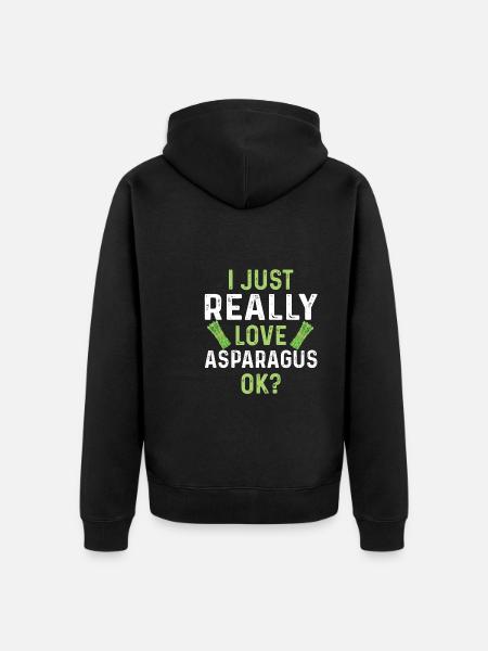 Asparagus Lover T-Shirt - Unisex Premium Organic Zip Hoodie - black