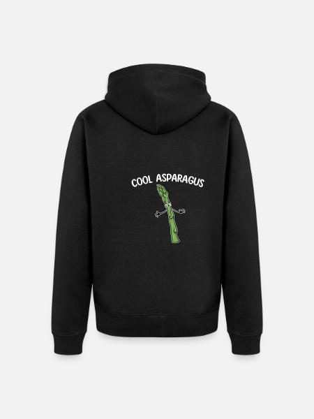 Cool Asparagus T-Shirt - Unisex Premium Organic Zip Hoodie - black
