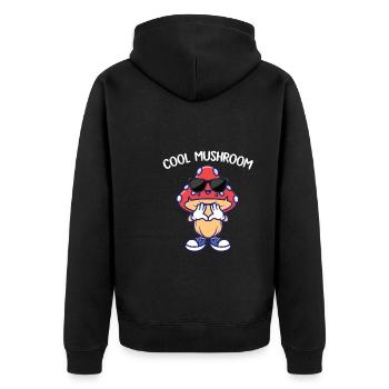 Champignon frais - Veste à capuche bio Premium Unisexe - noir - Dos - Nico (187cm)