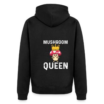 Reine des champignons - Veste à capuche bio Premium Unisexe - noir - Dos - Nico (187cm)