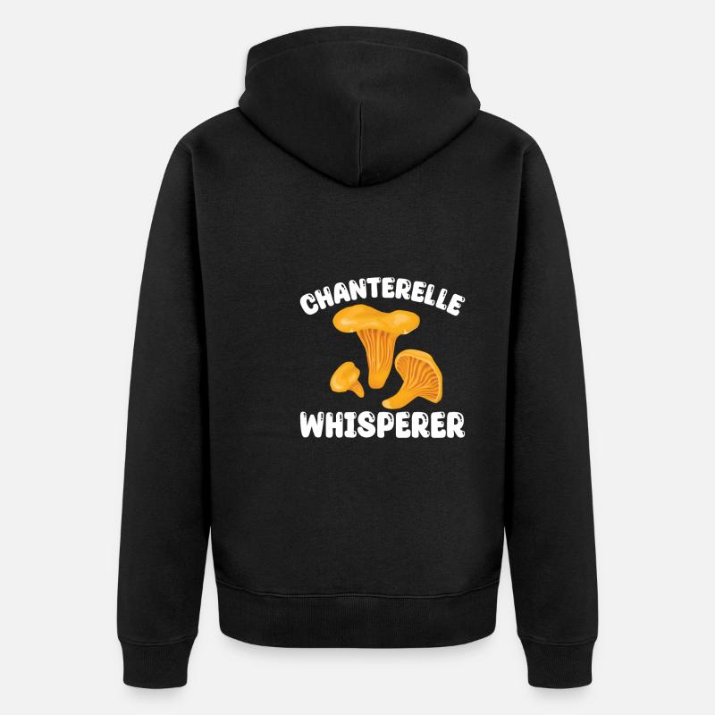 Pfifferling Flüsterer - Unisex Premium Bio Zip Hoodie - Schwarz