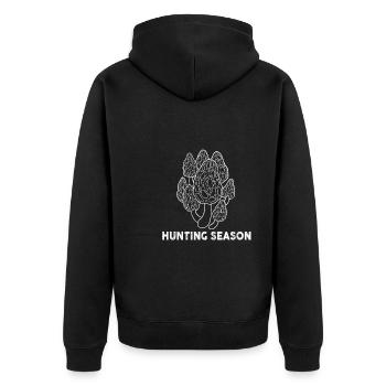 Saison des morilles - Veste à capuche bio Premium Unisexe - noir - Dos - Nico (187cm)