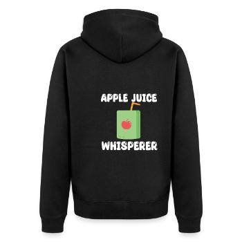 Apple Juice Whisperer - Unisex Premium Organic Zip Hoodie - black - Back - Nico (187cm)